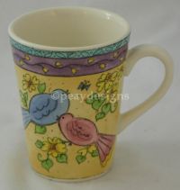 Sango BIRDS and the BEES Sue Zipkin Blue Red Bird Mug